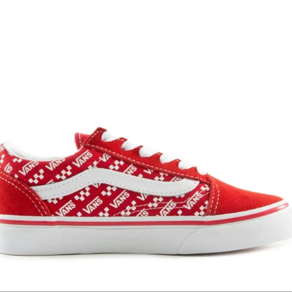 Red logo repeat vans